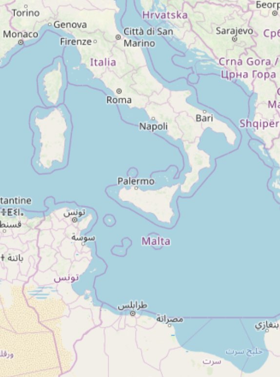 Central Mediterranean — Italy, Sicily, Malta, Tunisia, Libya